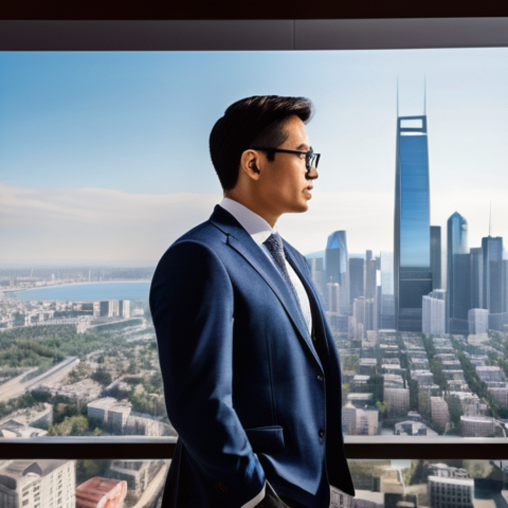 대체투자 포트폴리오의 변동성 관리 - **A sophisticated investor (fully clothed in professional business attire) stands with a thoughtful ...